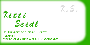 kitti seidl business card